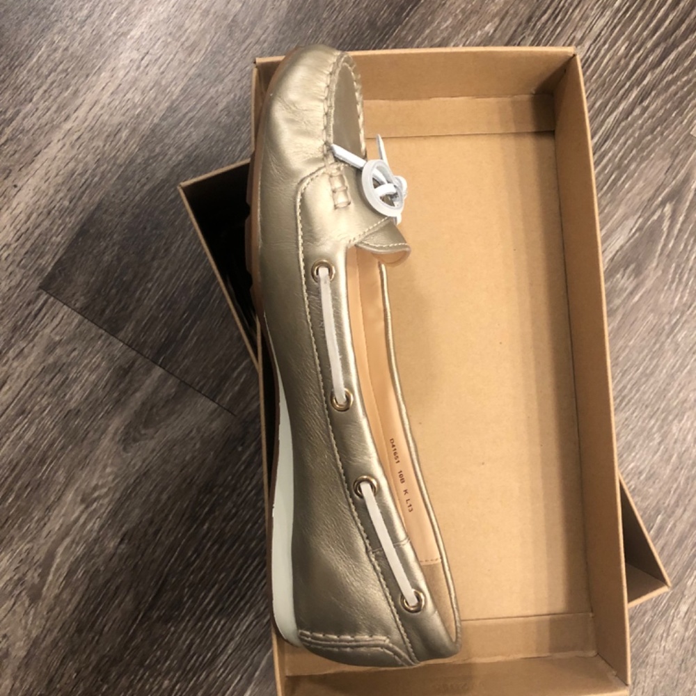 Cole Haan Tali Boat Shoe, Gold, Sz10 - Picture 6 of 8